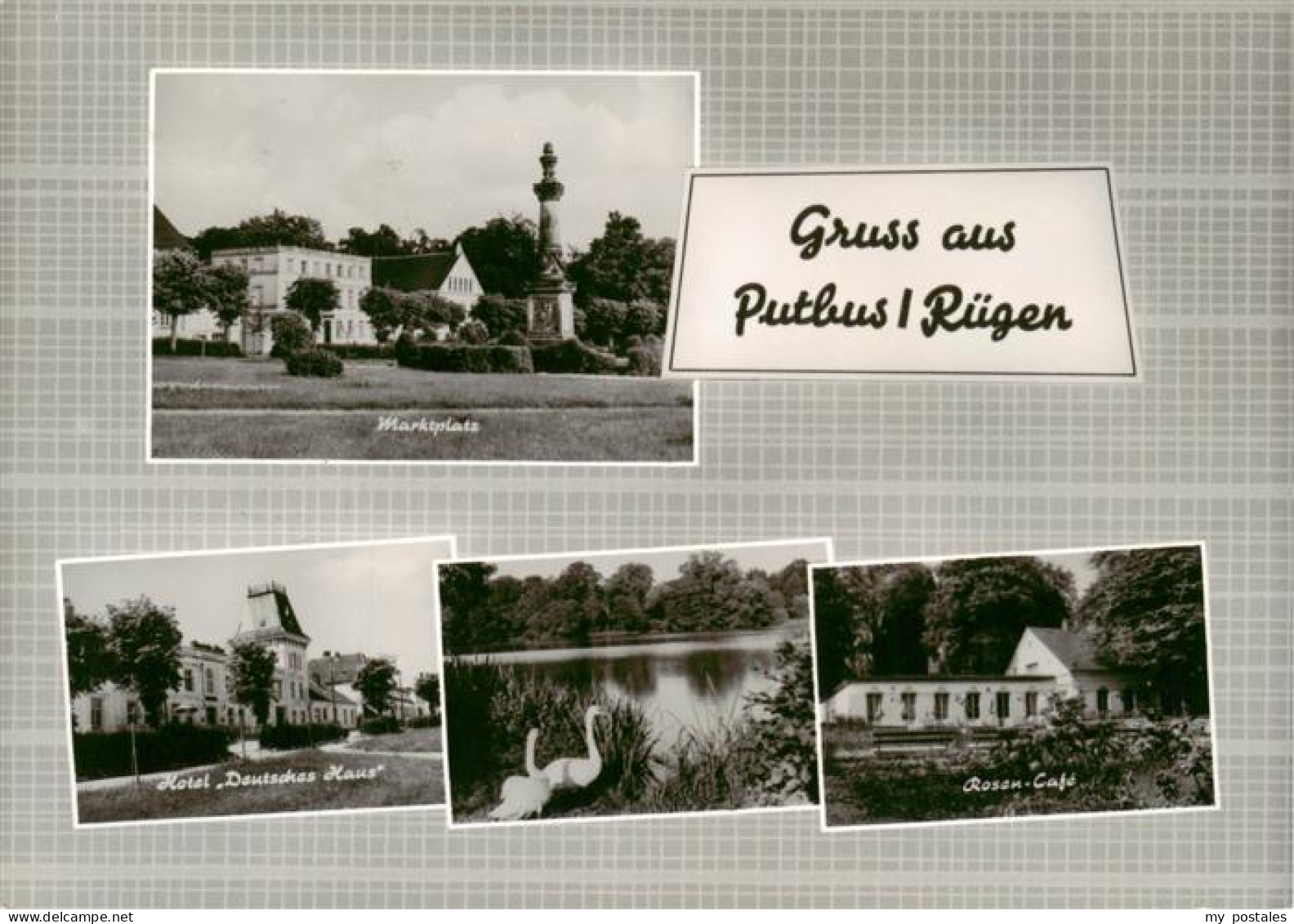 73892892 Putbus Ruegen Marktplatz Hotel Deutsches Haus Schwanenteich Rosen Cafe  - Other & Unclassified