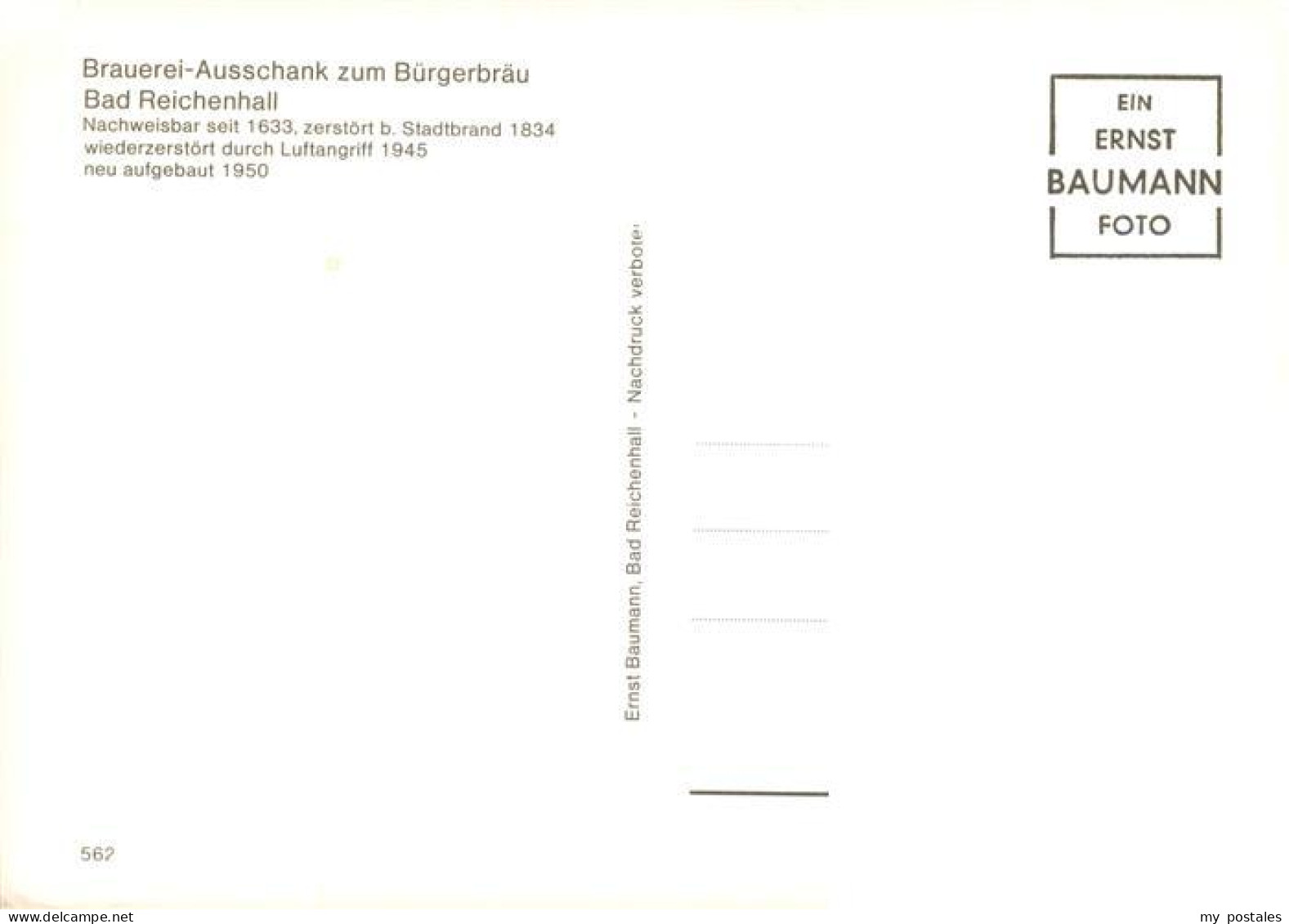 73892782 Bad Reichenhall Brauerei Ausschank Zum Buergerbraeu Bad Reichenhall - Bad Reichenhall