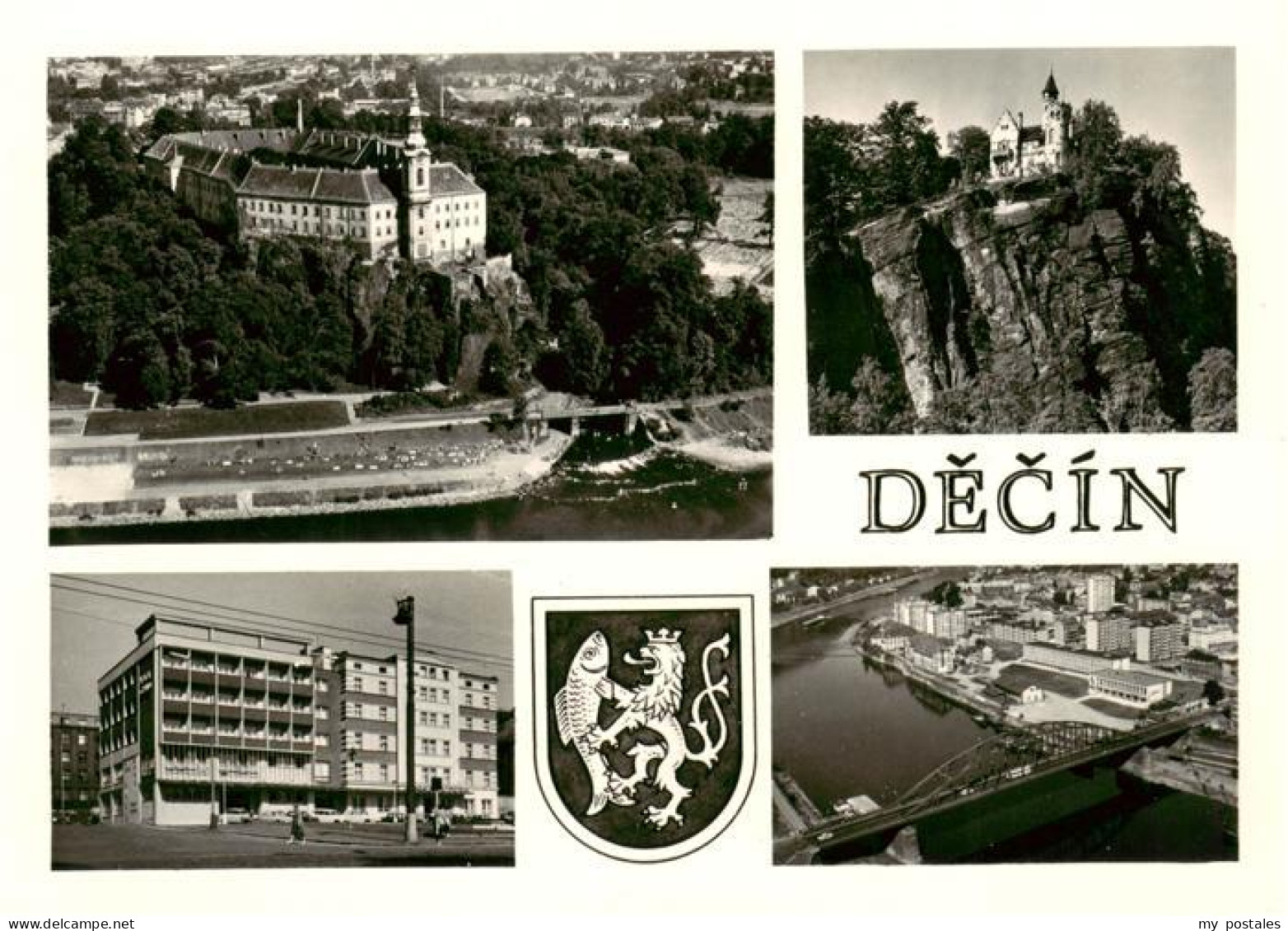 73892721 Decin Tetschen-Bodenbach Boehmen CZ Schloss Wohnblock Panorama  - Tschechische Republik