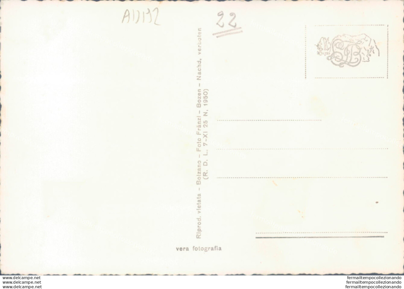 Ad192 Cartolina Rifugio Malga Zirago Provincia Di Bolzano - Bolzano