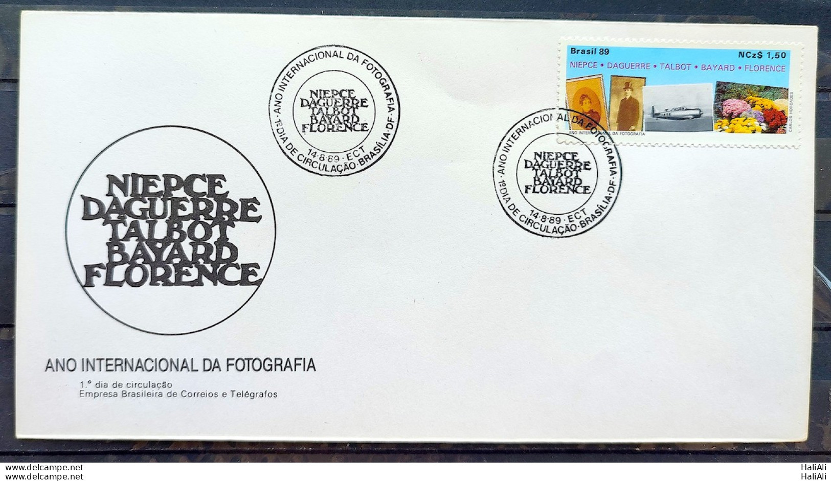 Brazil Envelope FDC 477 1989 PHOTOGRAPHY CBC BSB 02 - FDC