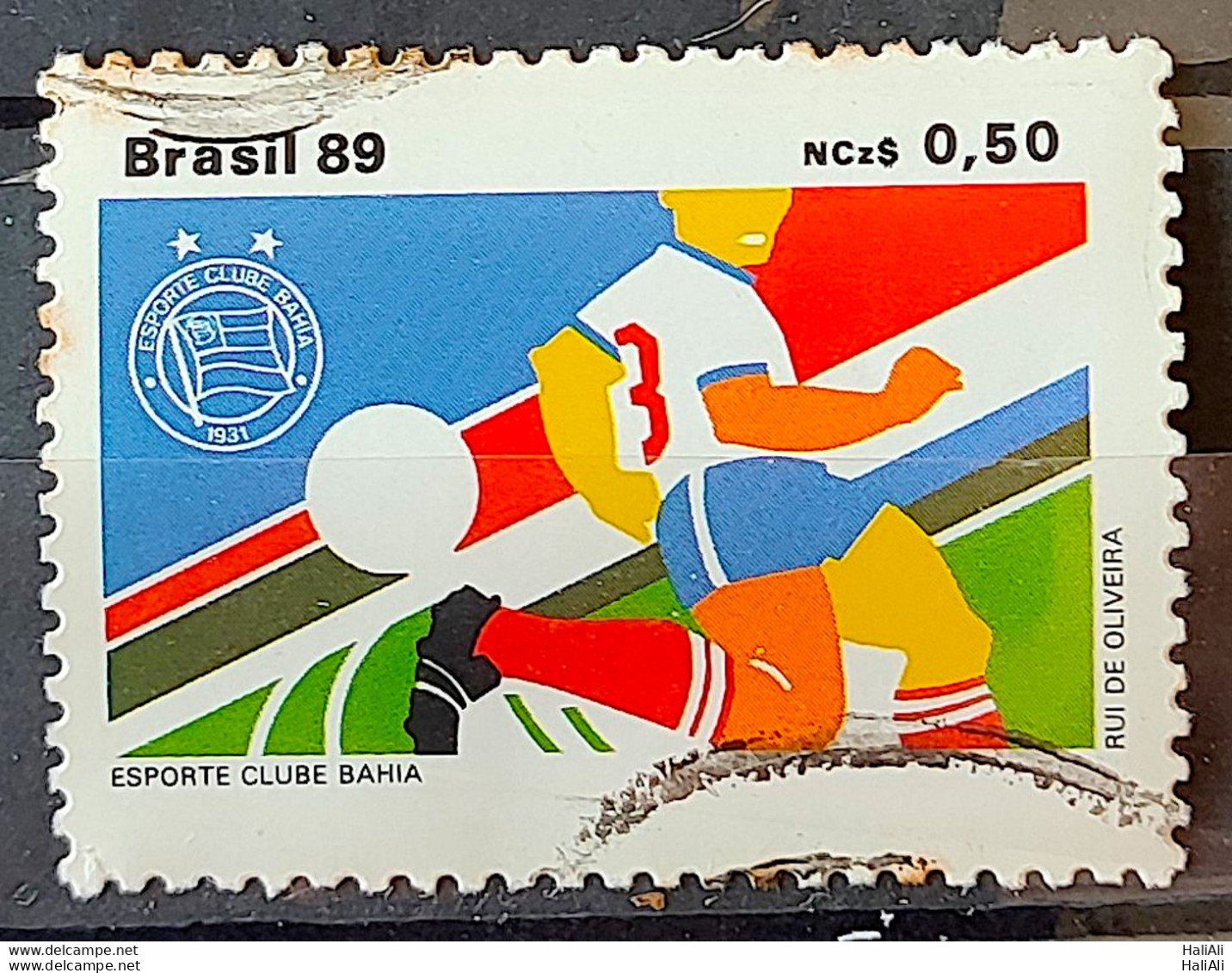 C 1662 Brazil Stamp Bahia Football Clubs 1989 Circulated 1 - Usados