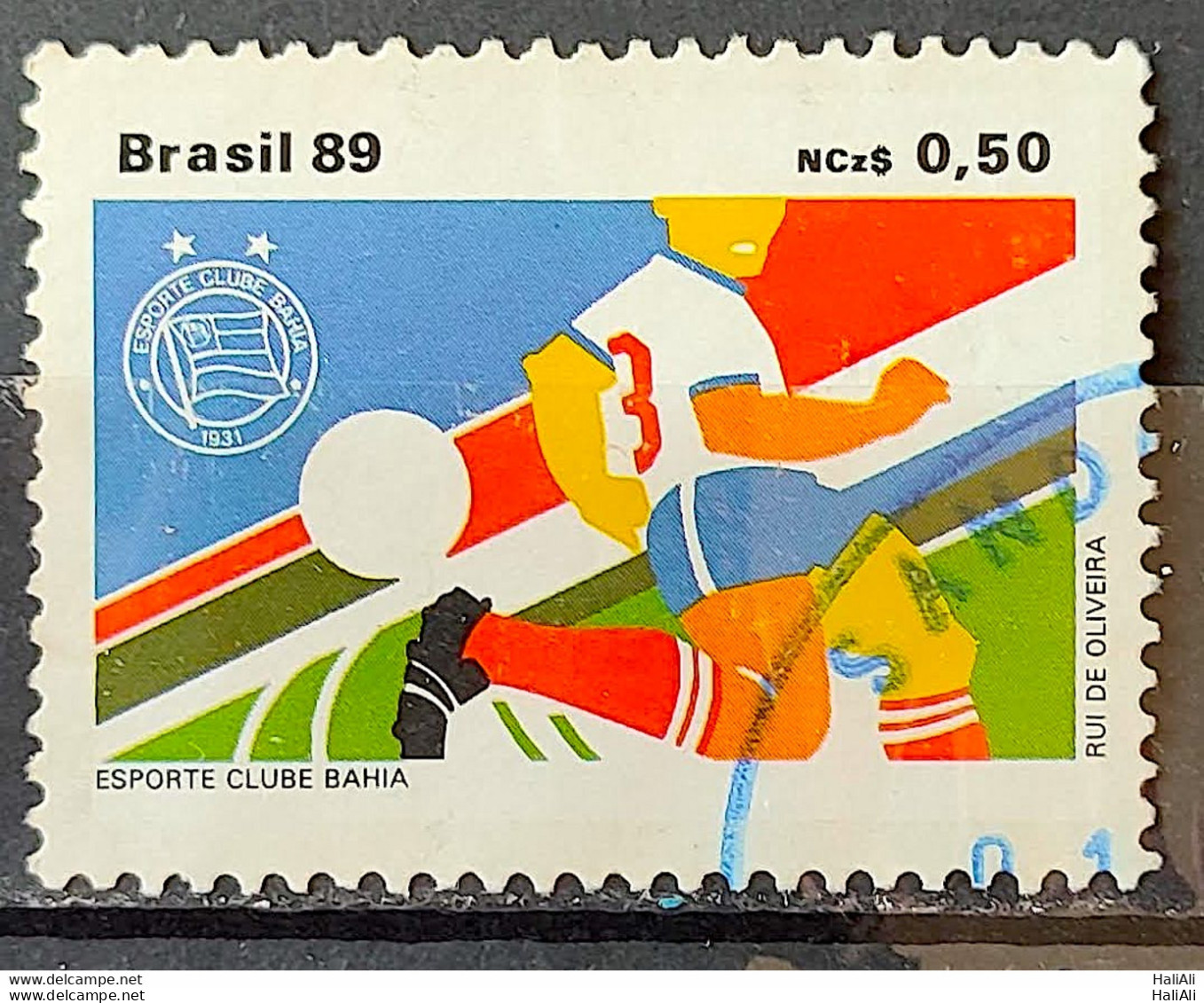 C 1662 Brazil Stamp Bahia Football Clubs 1989 Circulated 3 - Usados