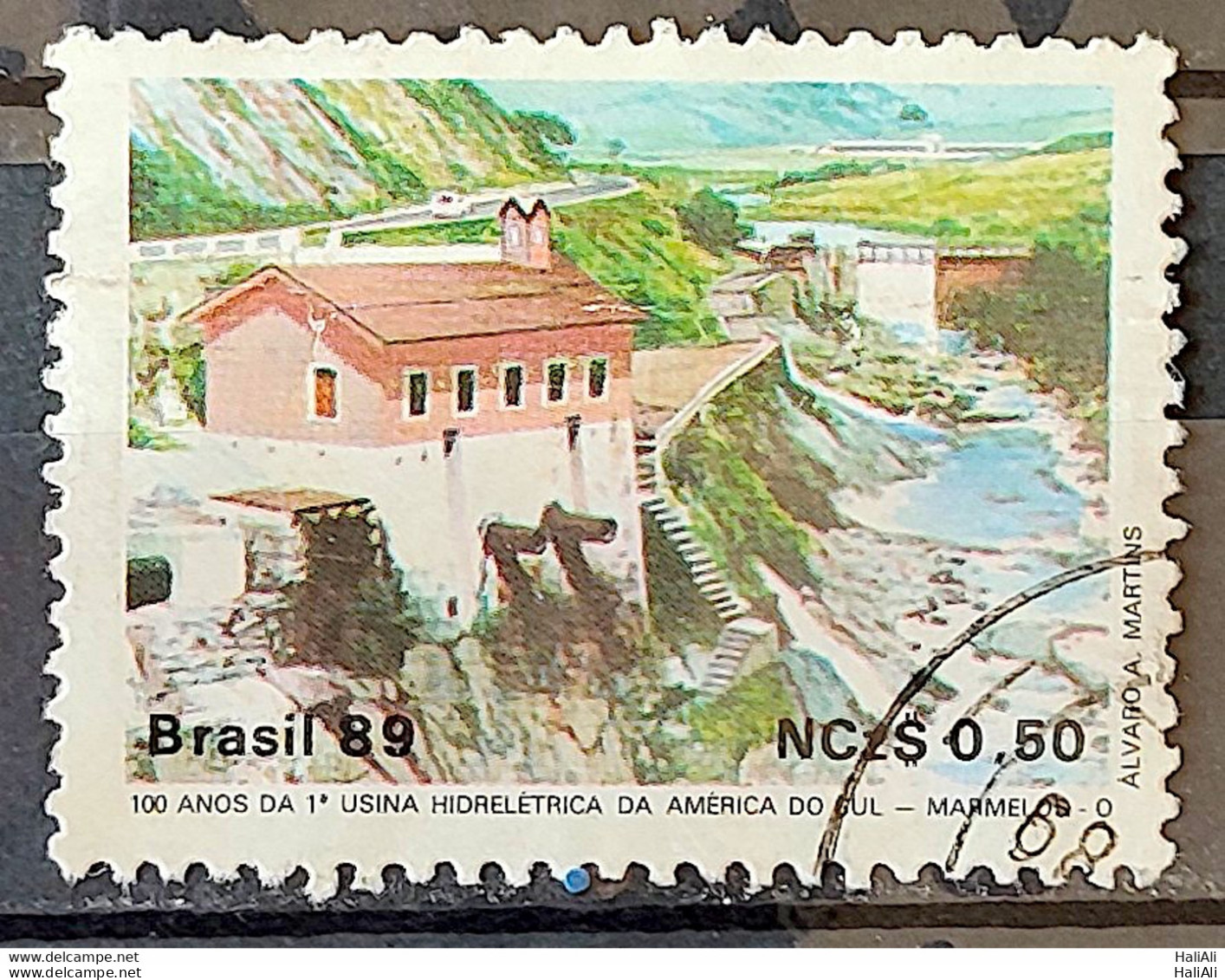 C 1644 Brazil Stamp 100 Years Hydroelectric Marmelos Energy Electricity Juiz De Fora 1989 Circulated 6 - Used Stamps