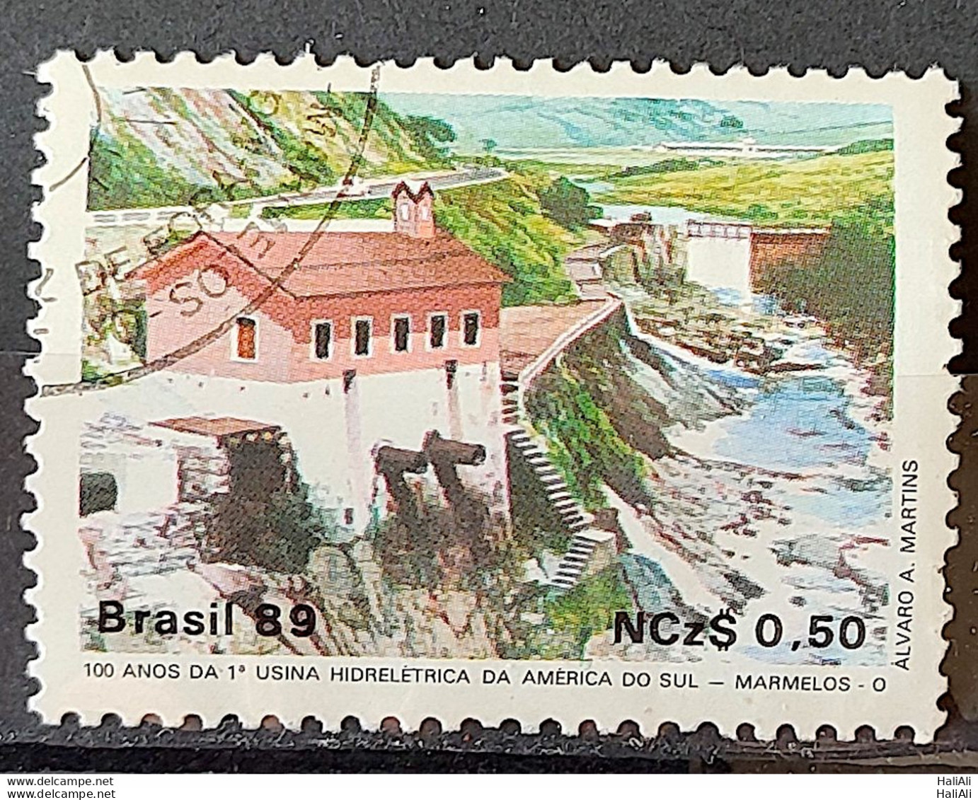 C 1644 Brazil Stamp 100 Years Hydroelectric Marmelos Energy Electricity Juiz De Fora 1989 Circulated 16 - Oblitérés