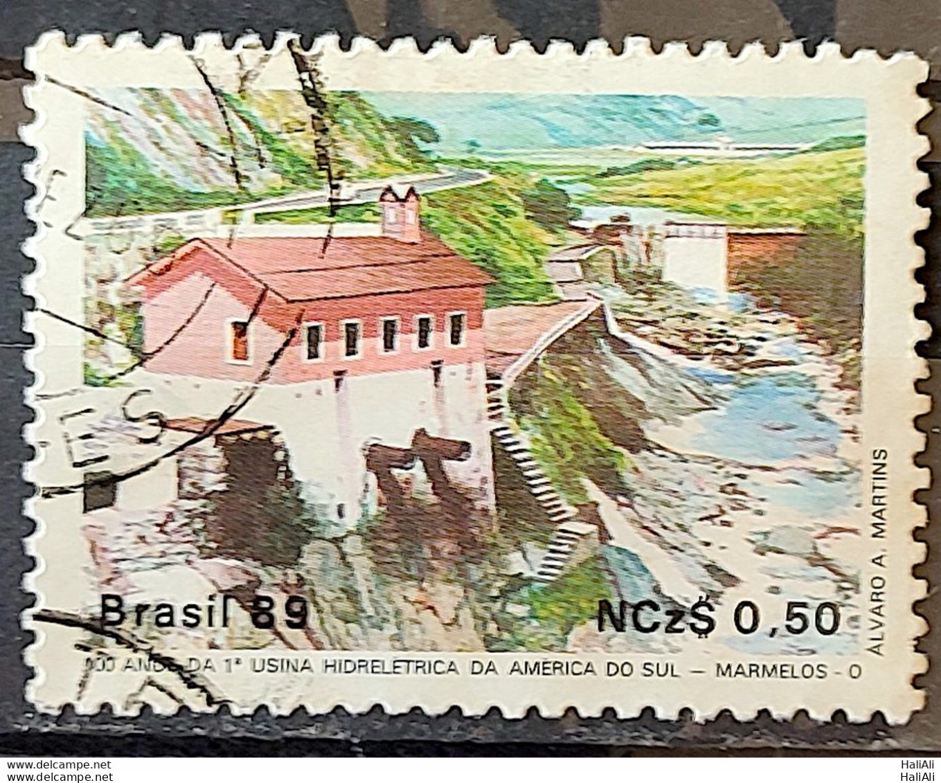 C 1644 Brazil Stamp 100 Years Hydroelectric Marmelos Energy Electricity Juiz De Fora 1989 Circulated 13 - Oblitérés