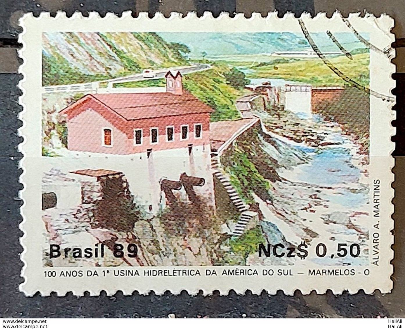 C 1644 Brazil Stamp 100 Years Hydroelectric Marmelos Energy Electricity Juiz De Fora 1989 Circulated 14 - Oblitérés