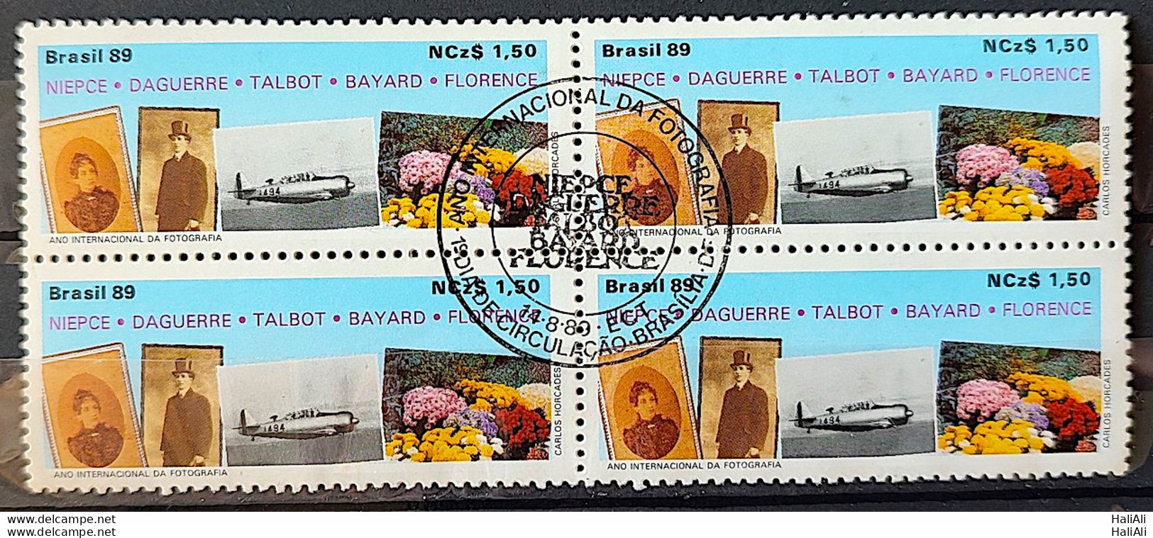 C 1643 Brazil Stamp International Year Art Photography 1989 Block Of 4 CBC Brasilia - Unused Stamps