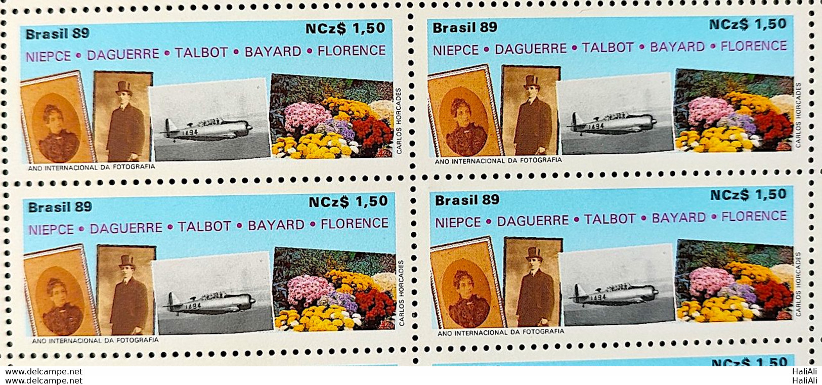 C 1643 Brazil Stamp International Year Art Photography 1989 Block Of 4 - Ongebruikt