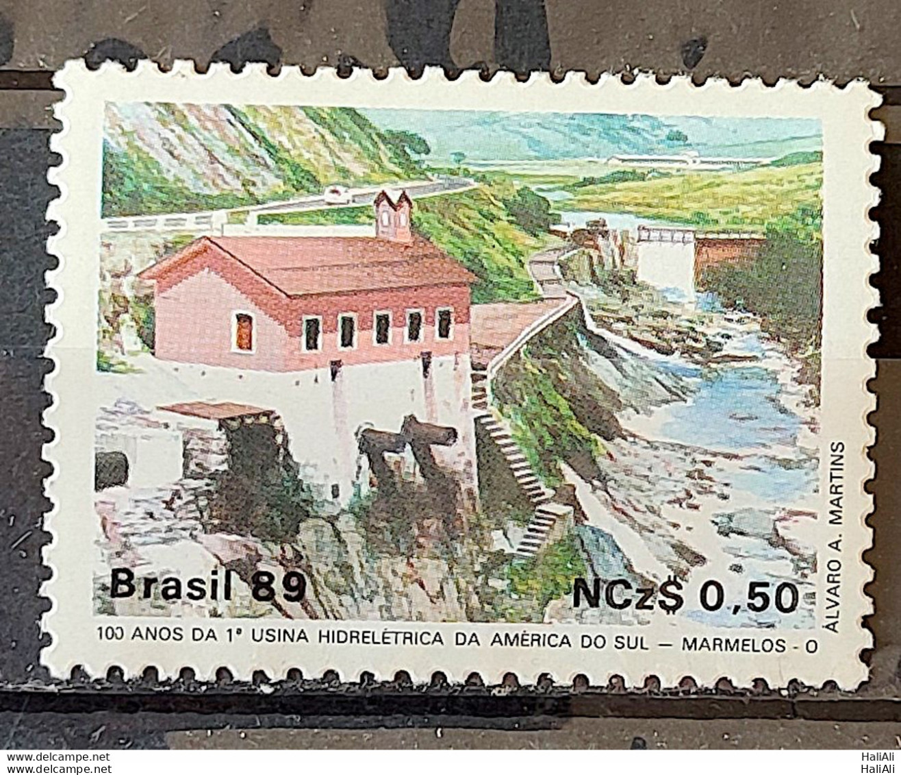 C 1644 Brazil Stamp 100 Years Hydroelectric Marmelos Energy Electricity Juiz De Fora 1989 - Neufs