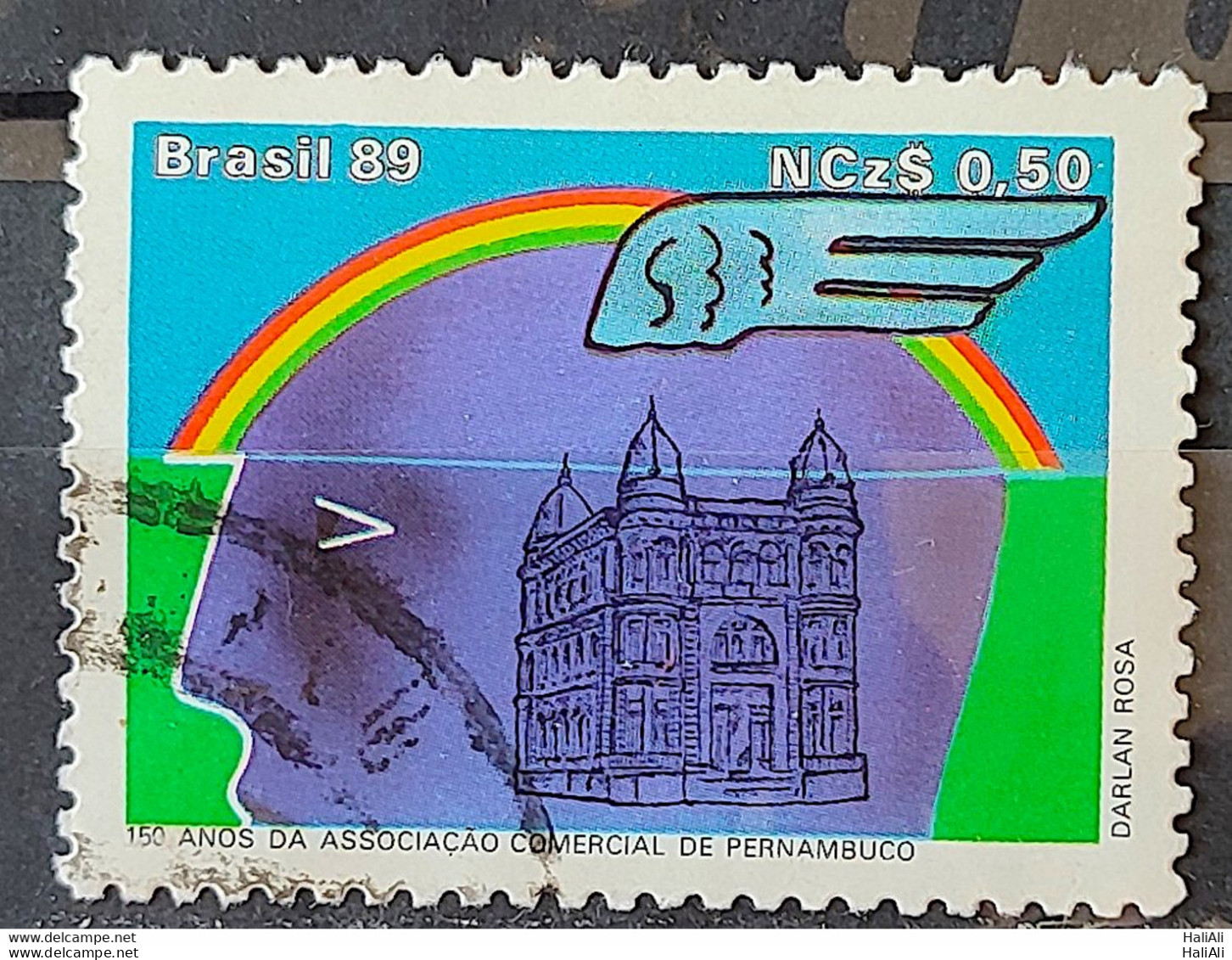 C 1642 Brazil Stamp 150 Years Commercial Association Of Pernambuco Economy 1989 Circulated 1 - Oblitérés