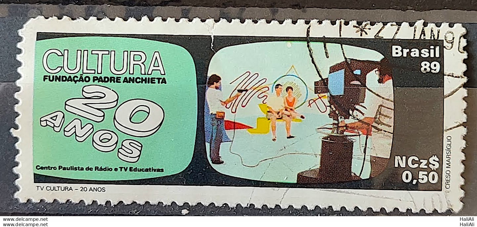 C 1635 Brazil Stamp 20 Years Of TV Culture Communication 1989 Circulated 2 - Oblitérés