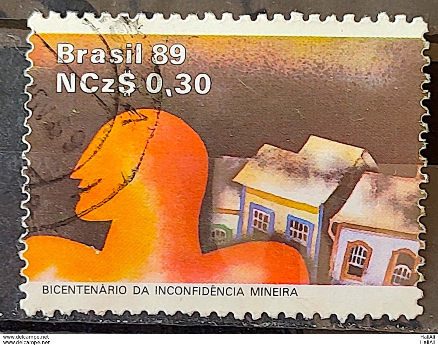 C 1628 Brazil Stamp 200 Years Mining Inconfidence History Church 1989 Circulated 2 - Usados