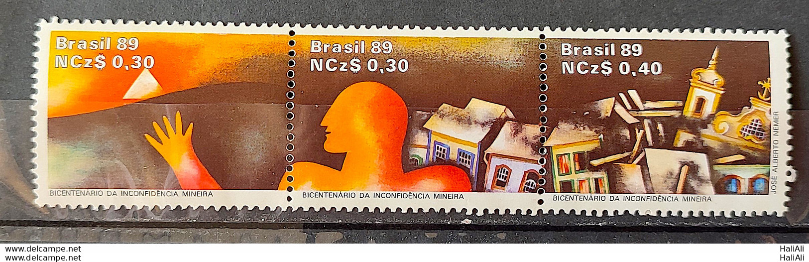 C 1627 Brazil Stamp 200 Years Mining Inconfidence History Church 1989 - Neufs