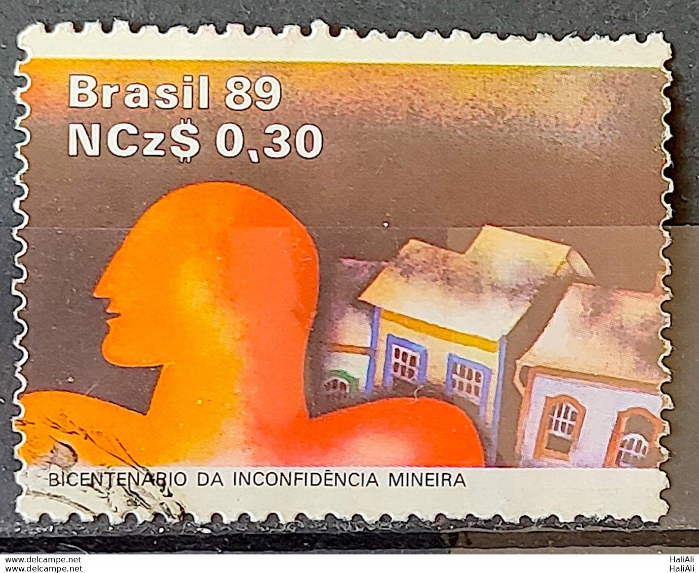 C 1628 Brazil Stamp 200 Years Mining Inconfidence History Church 1989 Circulated 1 - Gebraucht