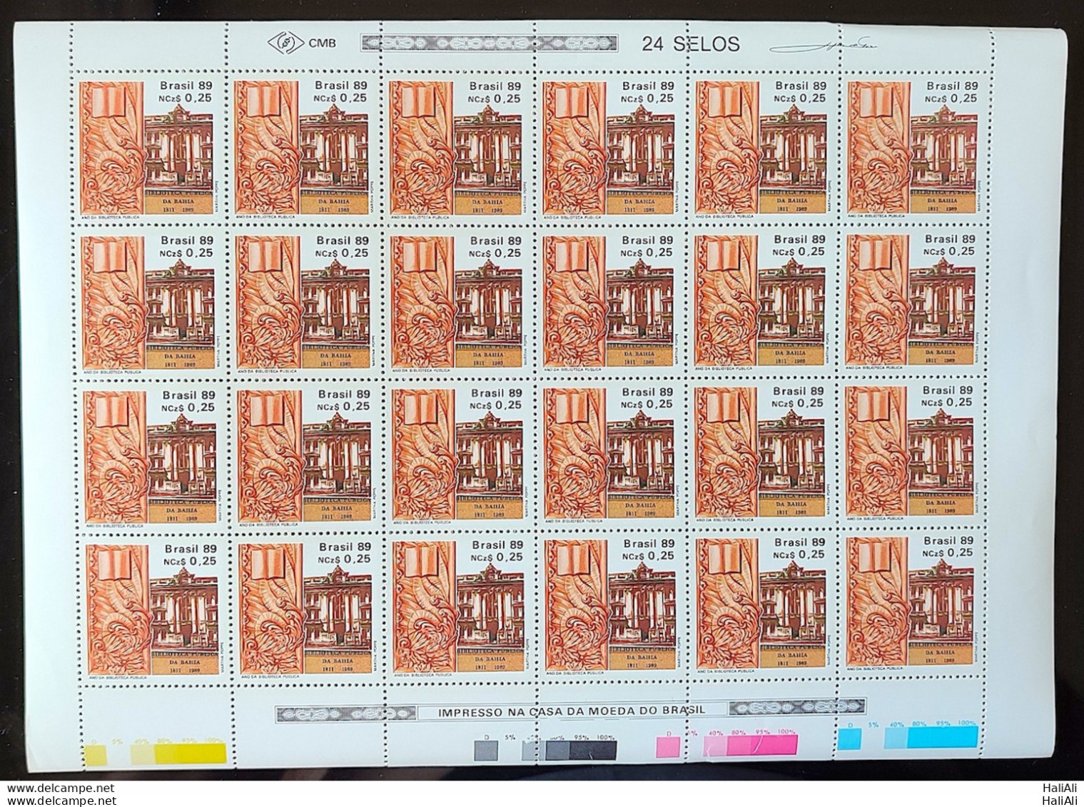C 1620 Brazil Stamp Year Of The Education Education Library 1989 Sheet - Ongebruikt