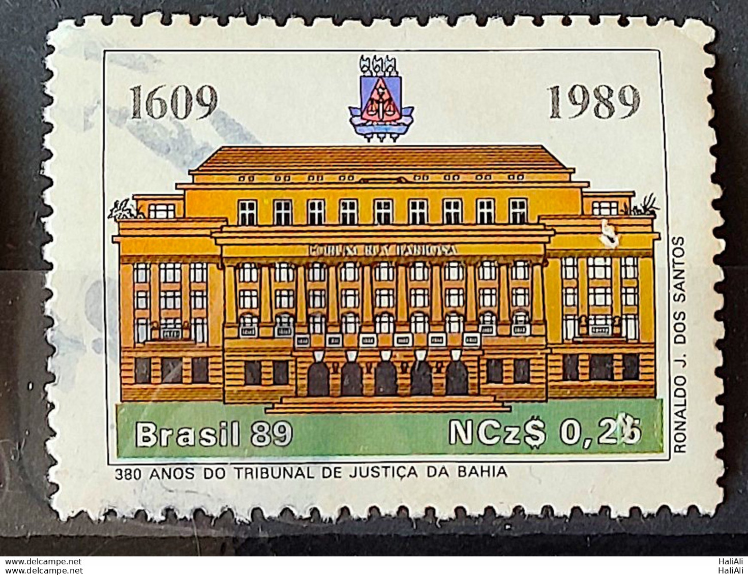 C 1619 Brazil Stamp 380 Years Court Of Justice Of Bahia Law 1989 Circulated 3 - Used Stamps