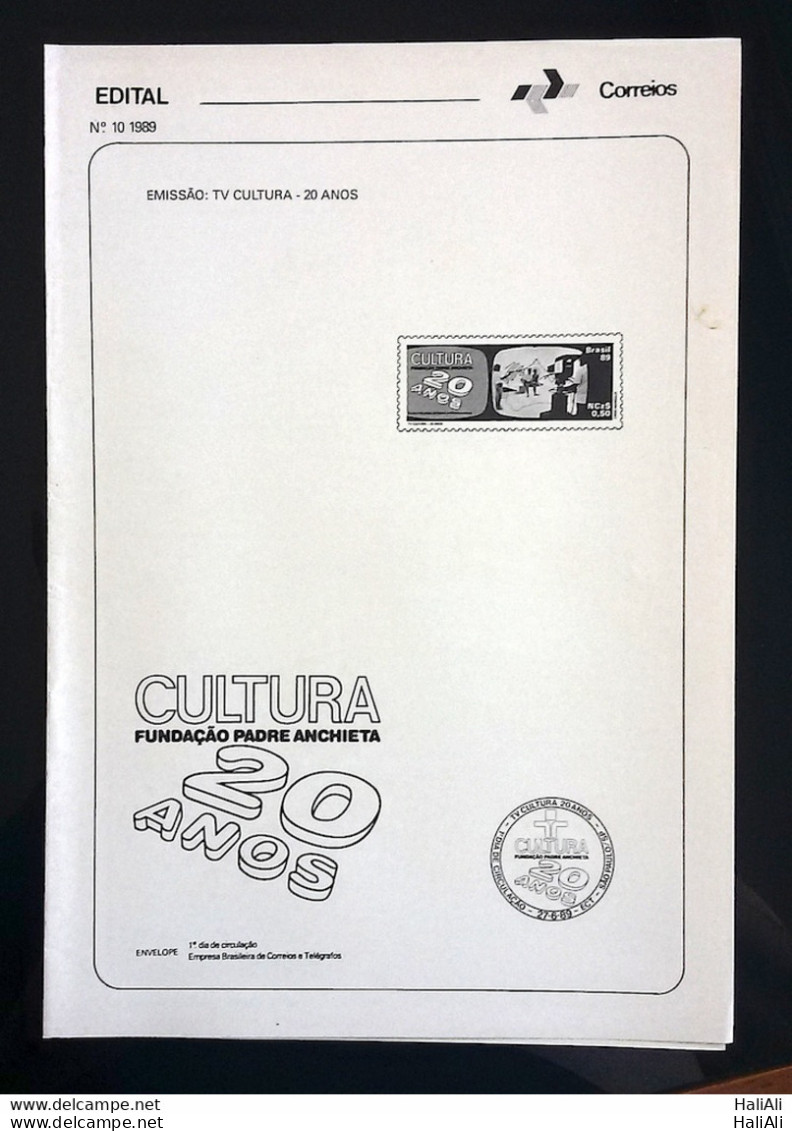 Brochure Brazil Edital 1989 10 TV Cultura Comunicação Without Stamp - Brieven En Documenten