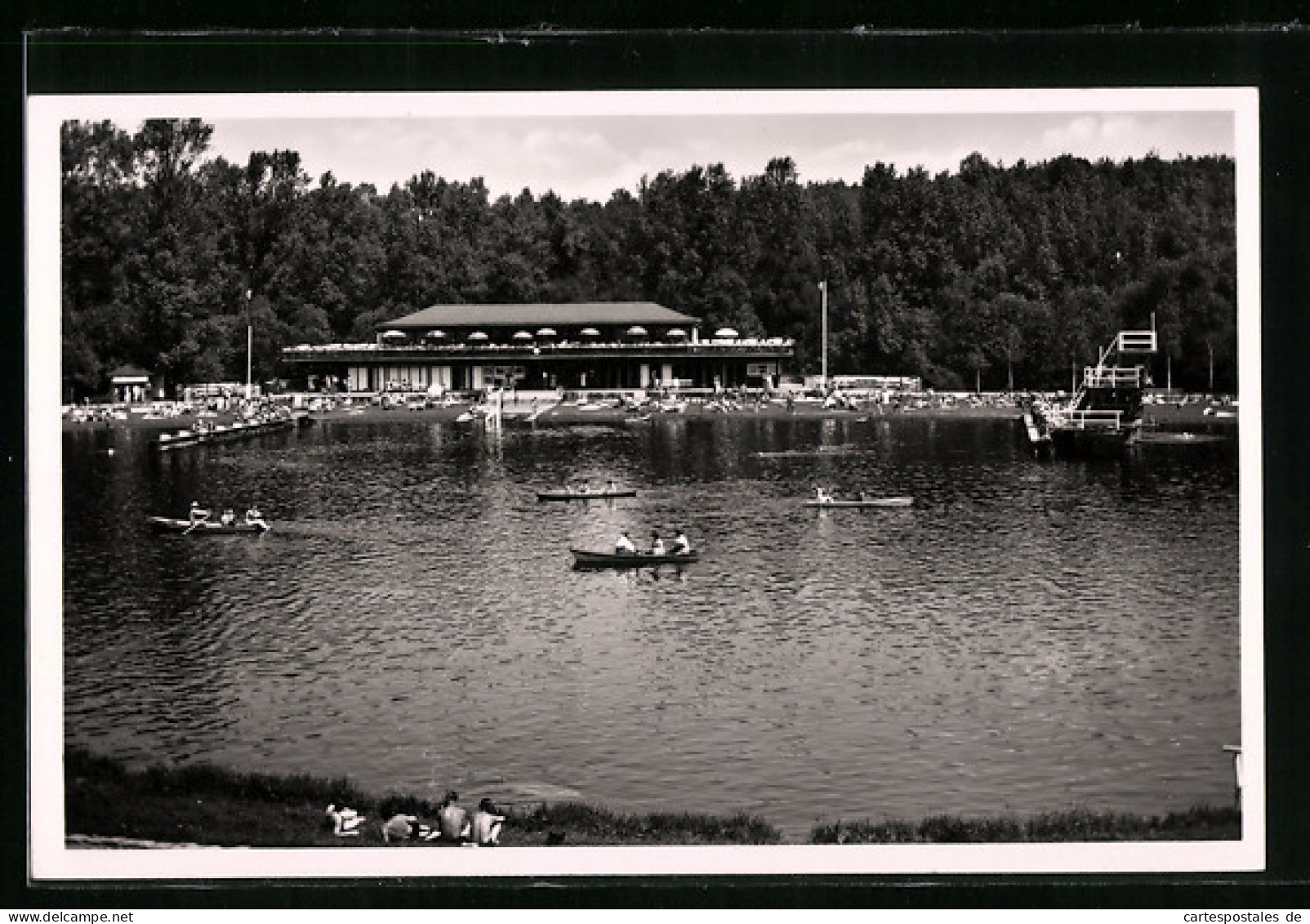 AK Langenbrück, Oberschlesisches Strandbad Wildgrund  - Schlesien