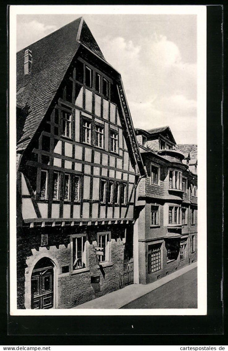 AK Bacharach A. Rh., Haus Sickingen Mit Strassenpartie  - Bacharach