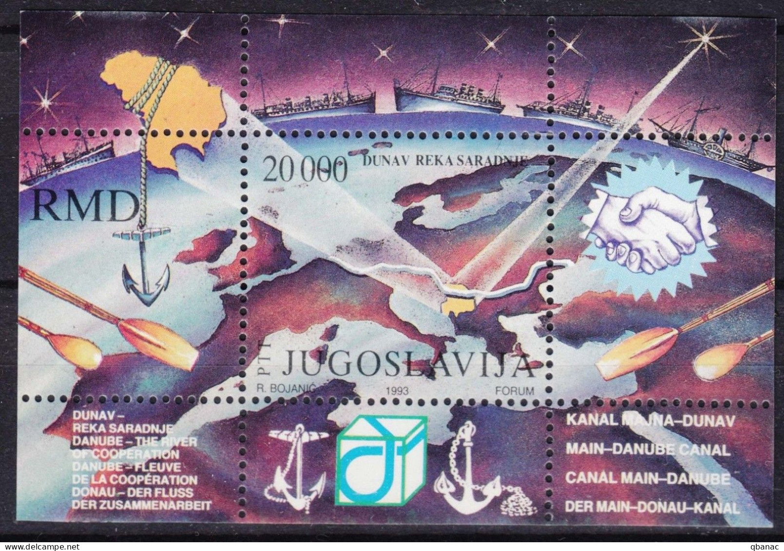 Yugoslavia 1993 Mi#Block 42 Mint Never Hinged - Ongebruikt