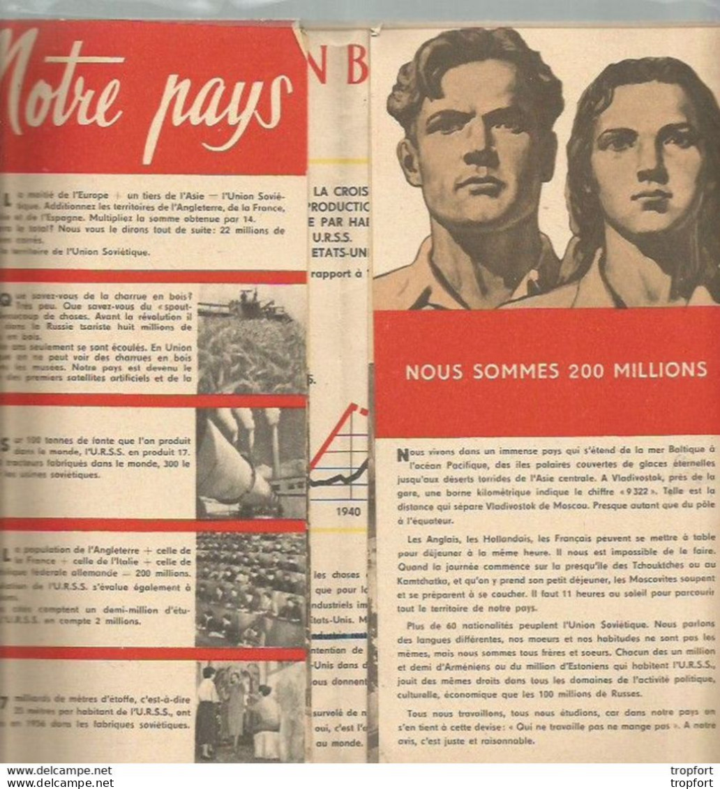 CC // Vintage // Old Russian Program 1958 / Dépliant Publicitaire URSS De La Charrue En Bois Au Spoutnik - Publicités