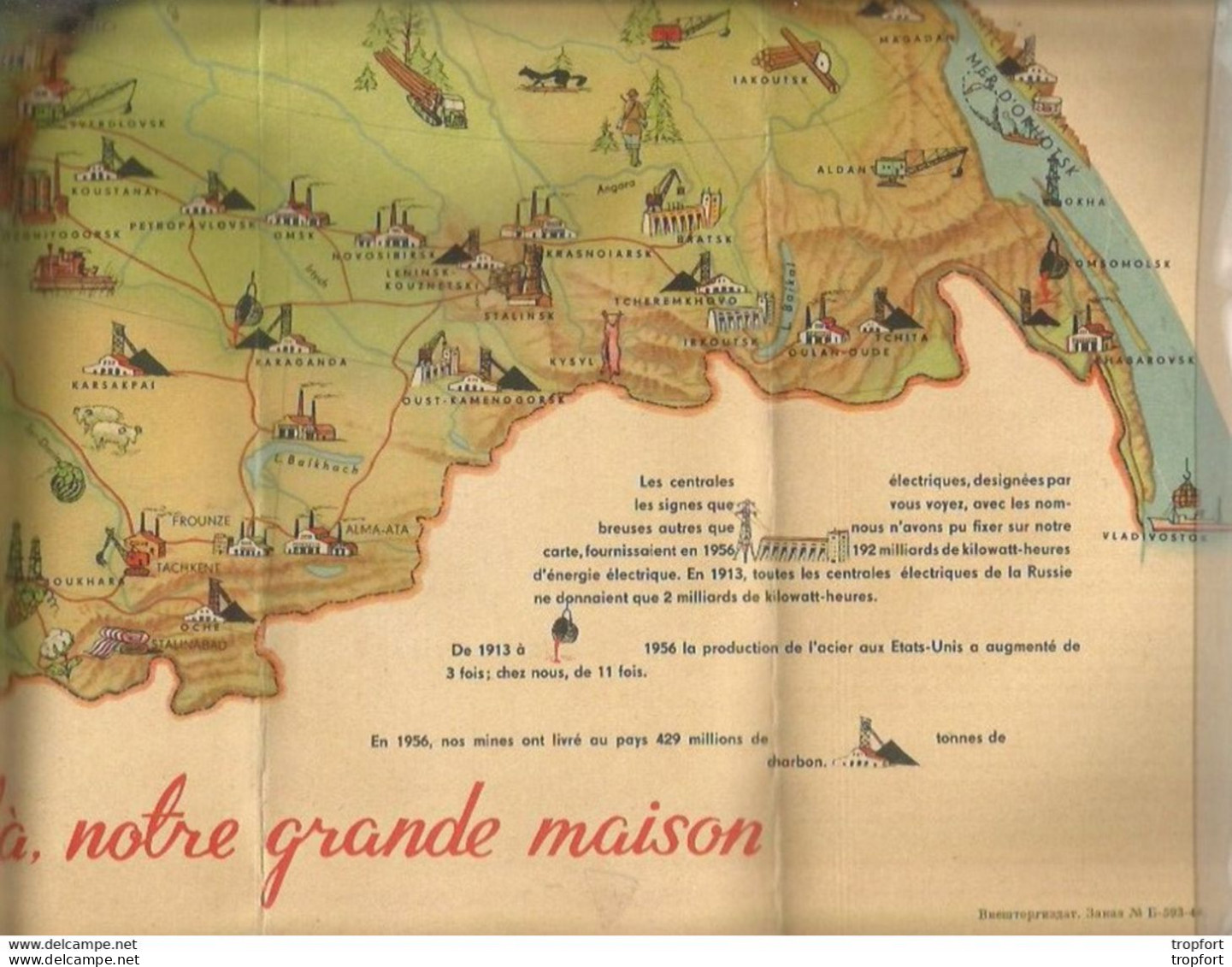 CC // Vintage // Old Russian Program 1958 / Dépliant Publicitaire URSS De La Charrue En Bois Au Spoutnik - Publicités