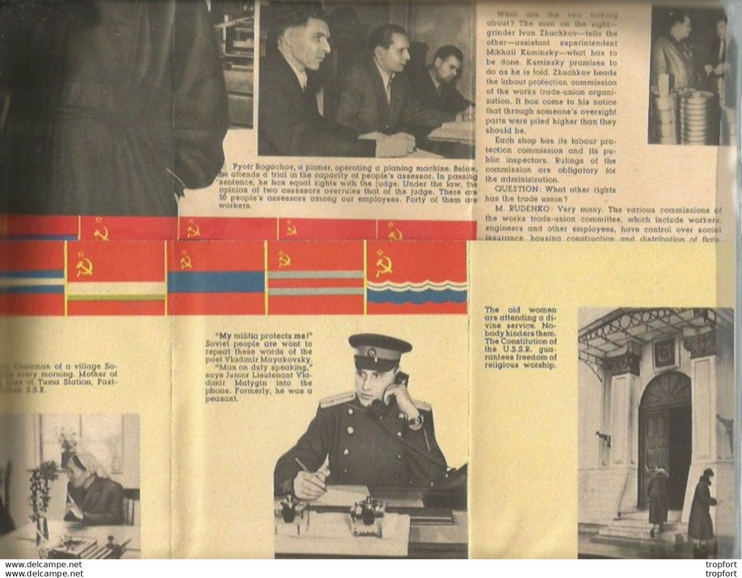 CC // Vintage // Old russian Program 1958 / Dépliant Publicitaire URSS Mikhail RUDENKO Soviet U.S.S.R