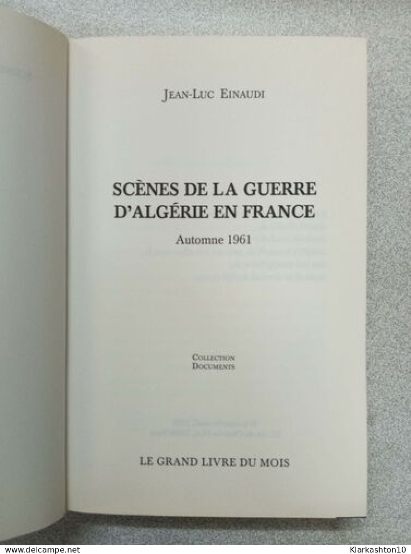 Scènes De La Guerre D'Algérie En France - Sonstige & Ohne Zuordnung