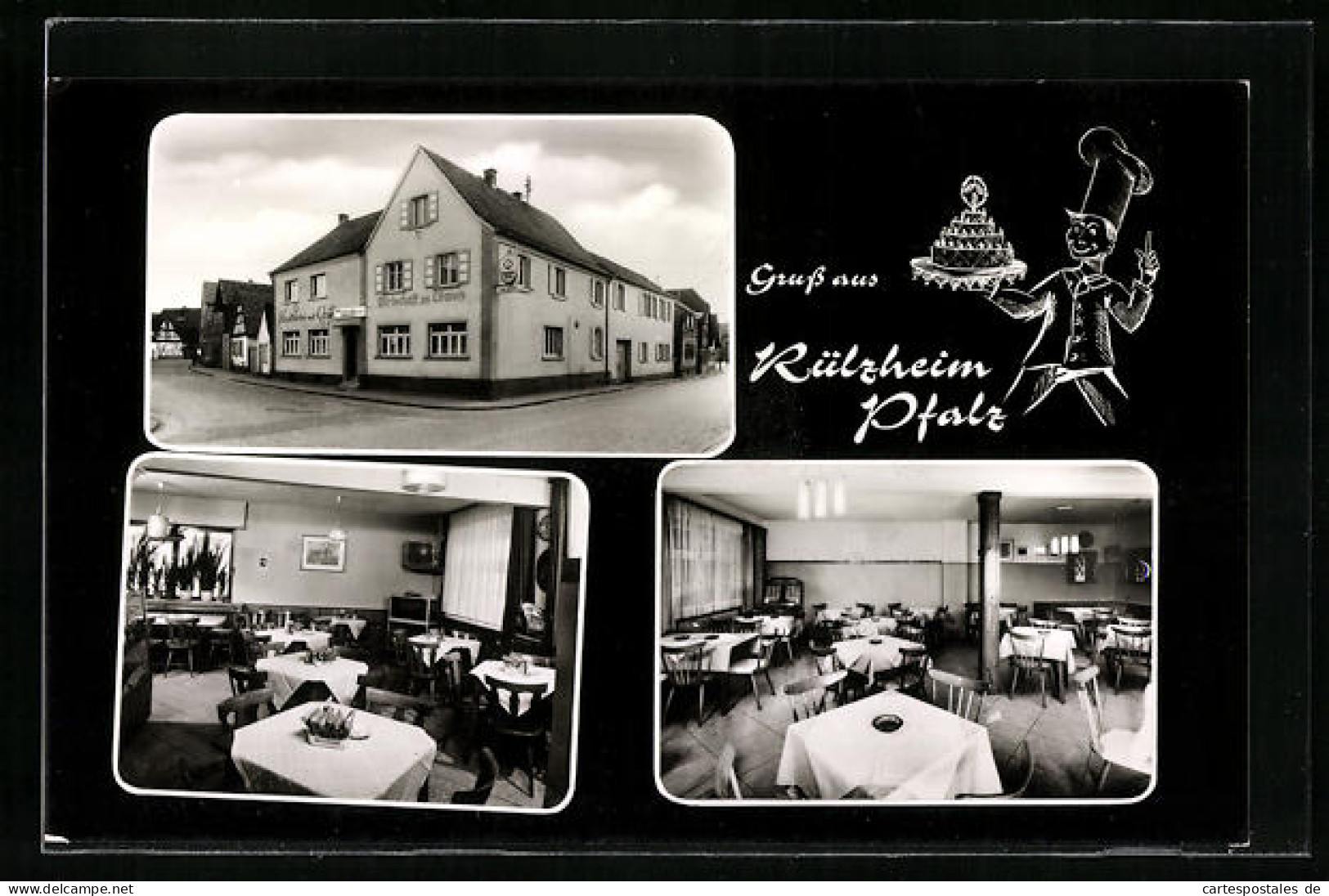 AK Rülzheim /Pf., Cafe-Restaurant Zum Löwen, Mittlere Ortsstrasse 125  - Sonstige & Ohne Zuordnung