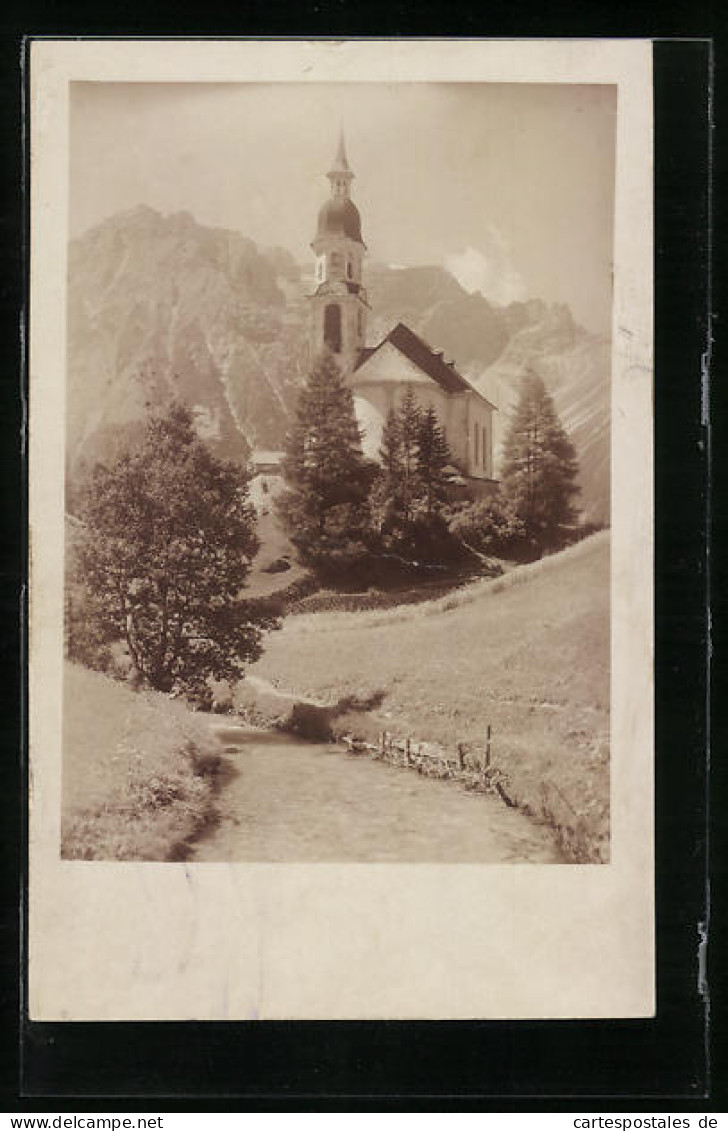 Foto-AK Obernberg, Kirche Gegen Das Gebirge  - Sonstige & Ohne Zuordnung