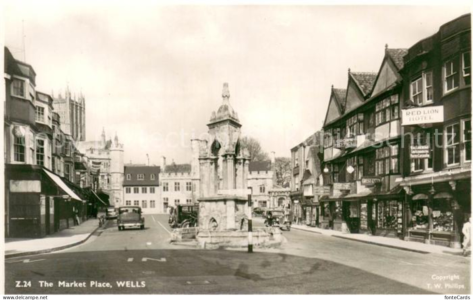 73711146 Wells Mendip Sommerset The Market Place Und Red Lion Hotel  - Sonstige & Ohne Zuordnung