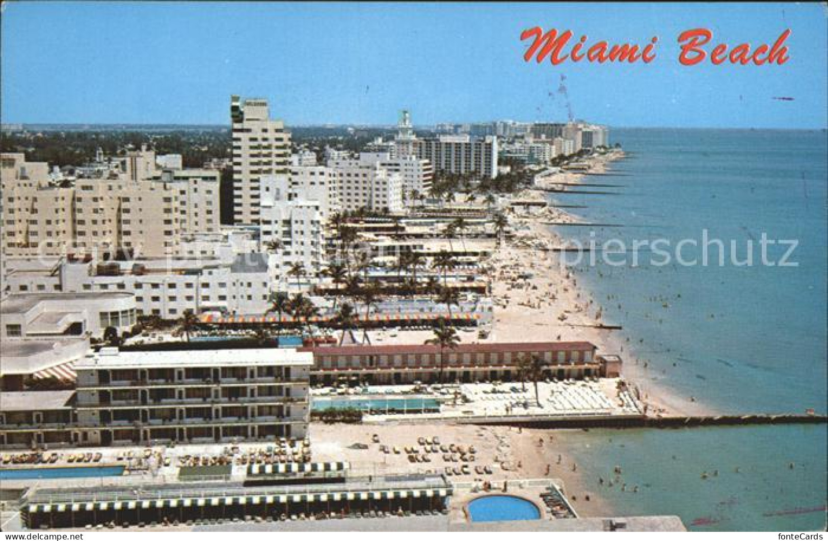 72285090 Miami_Beach Fliegeraufnahme Strand - Andere & Zonder Classificatie