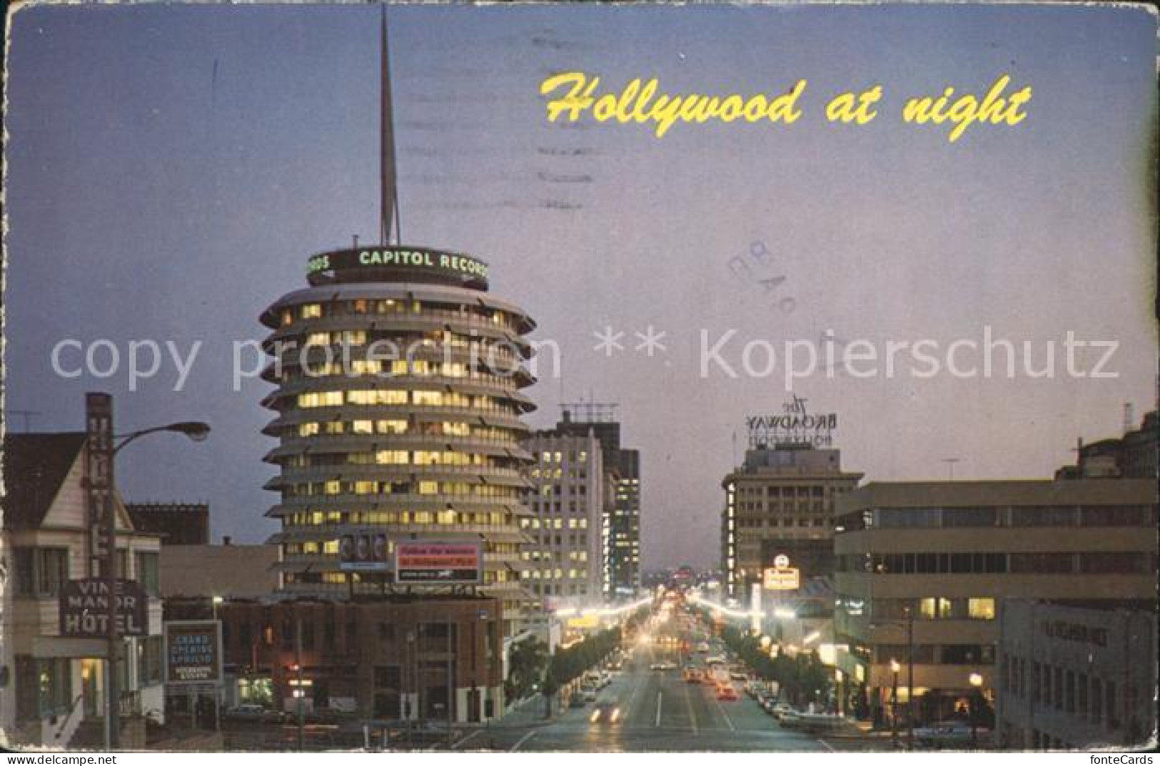 72283167 Hollywood California Vine Street Capitol Records Building Hollywood Cal - Autres & Non Classés