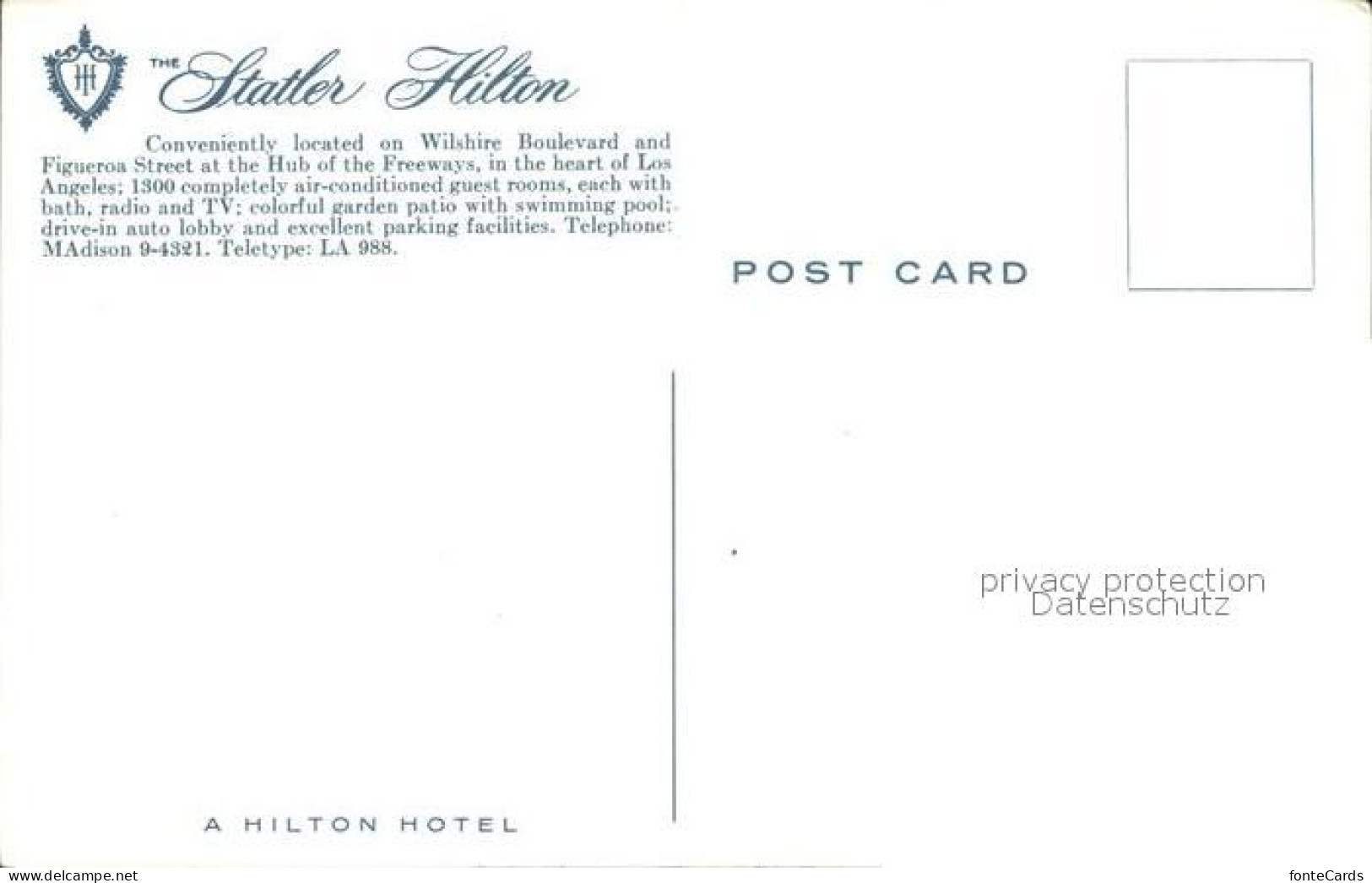 72282188 Los_Angeles_California Statler Hilton - Autres & Non Classés