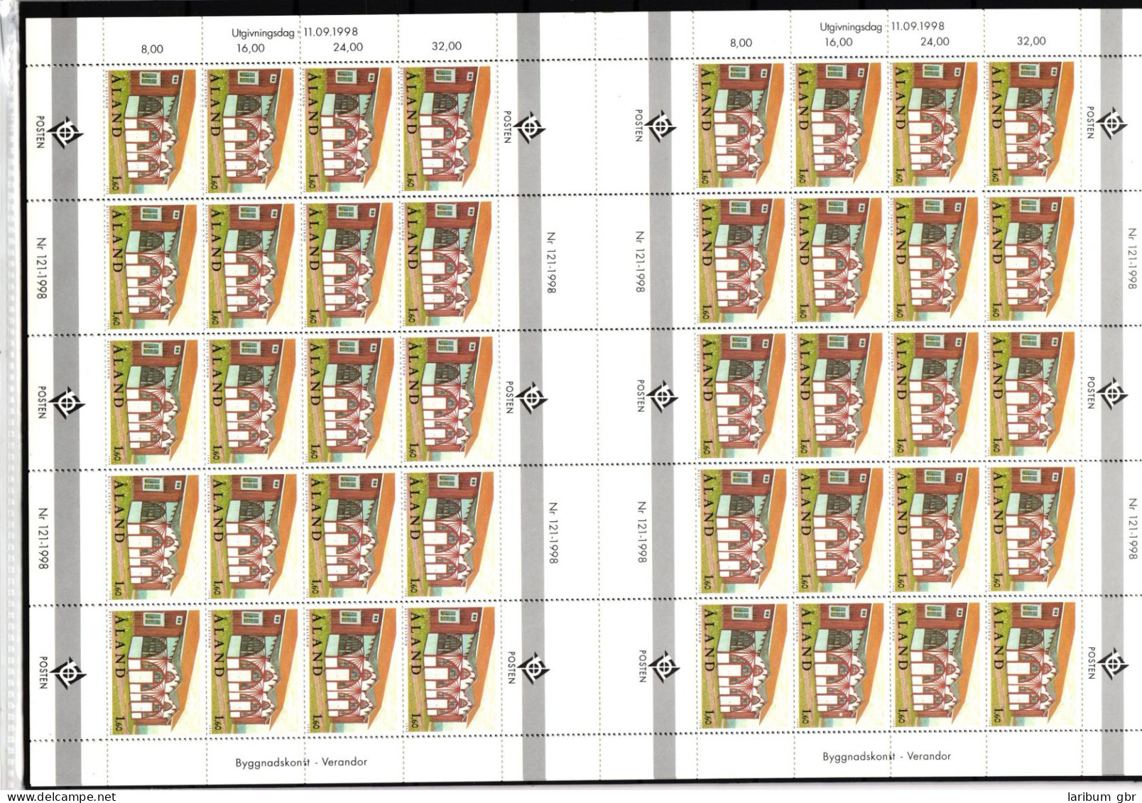 Aland 145-147 Postfrisch Als 40er Bögen #JB549 - Ålandinseln