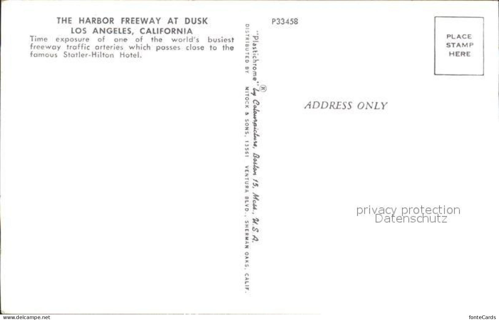 72282083 Los_Angeles_California Harbor Freeway Dusk - Autres & Non Classés