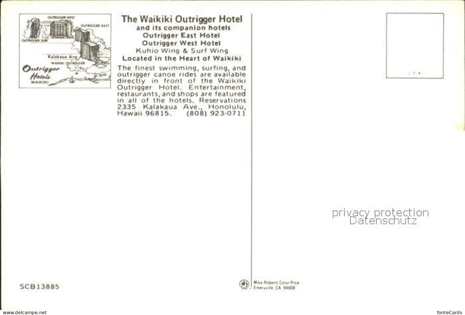 72279686 Waikiki The Four Outrigger Hotels - Sonstige & Ohne Zuordnung