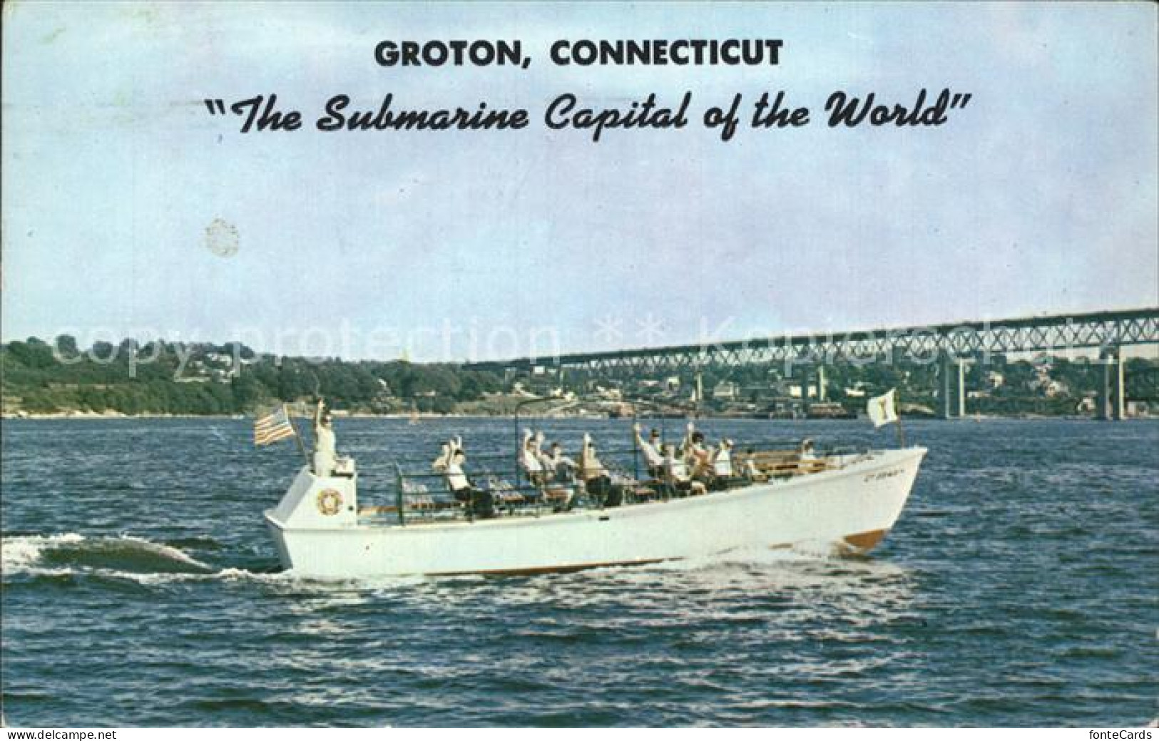 72278246 Groton_Connecticut Submarine Capital Of The World Boat Tour Bridge - Altri & Non Classificati