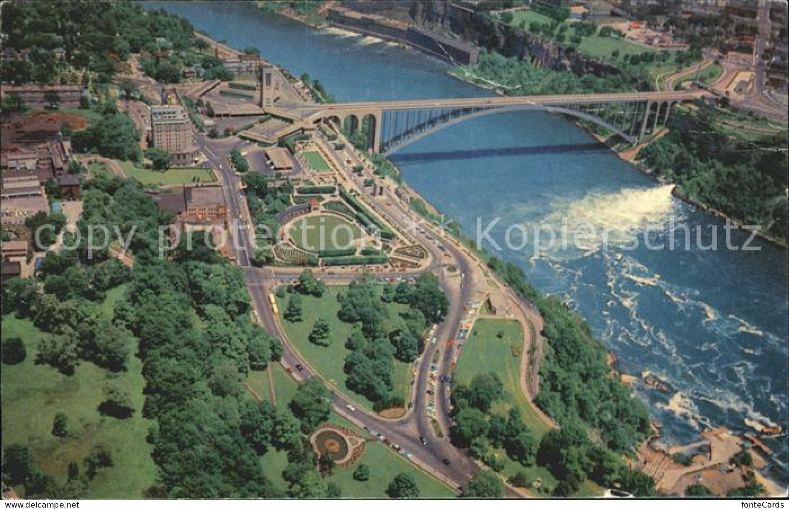 72278161 Niagara Falls Ontario Rainbow Bridge With Niagara Falls New York Aerial - Non Classés