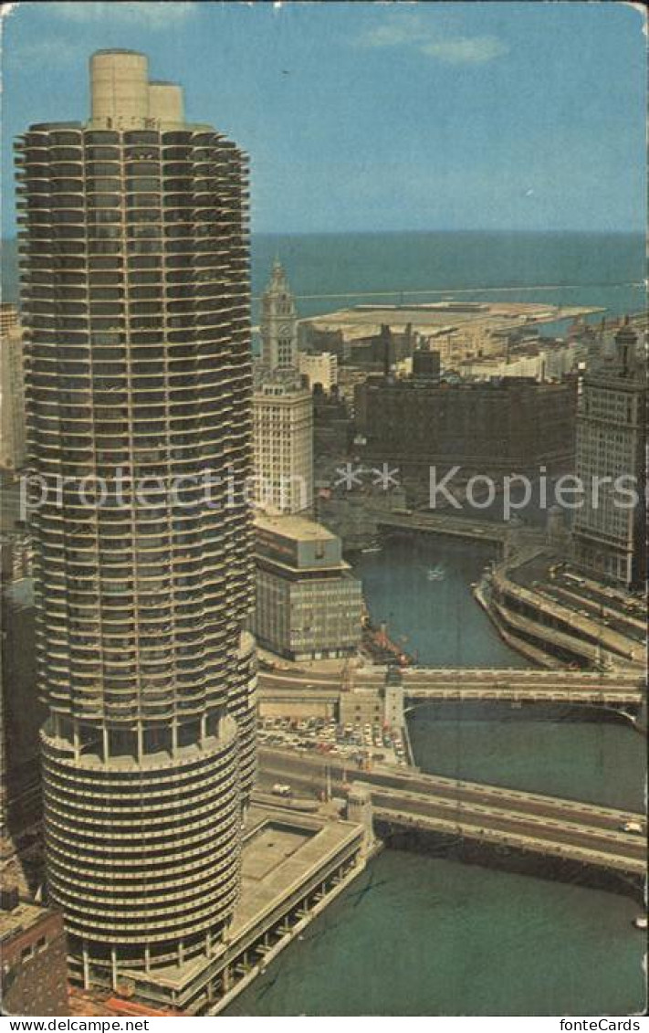 72275293 Chicago_Illinois Marina City Fliegeraufnahme - Sonstige & Ohne Zuordnung