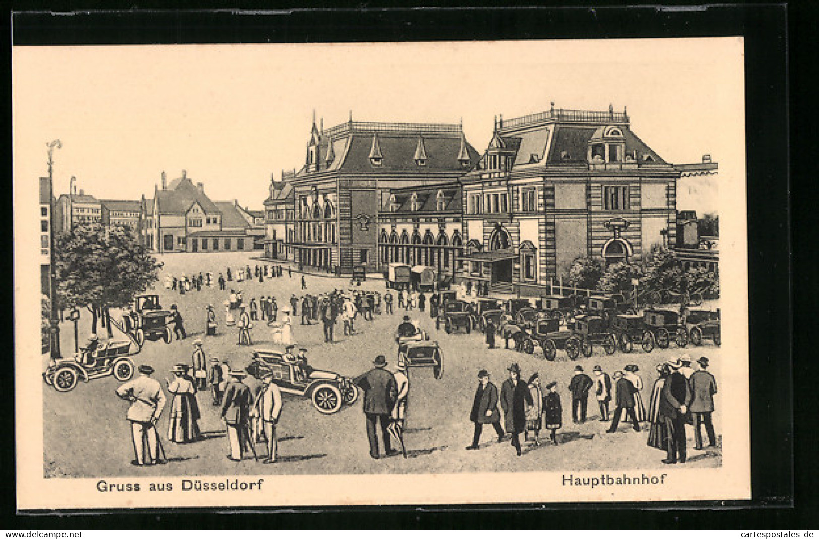 AK Düsseldorf, Hauptbahnhof Mit Belebtem Vorplatz  - Duesseldorf