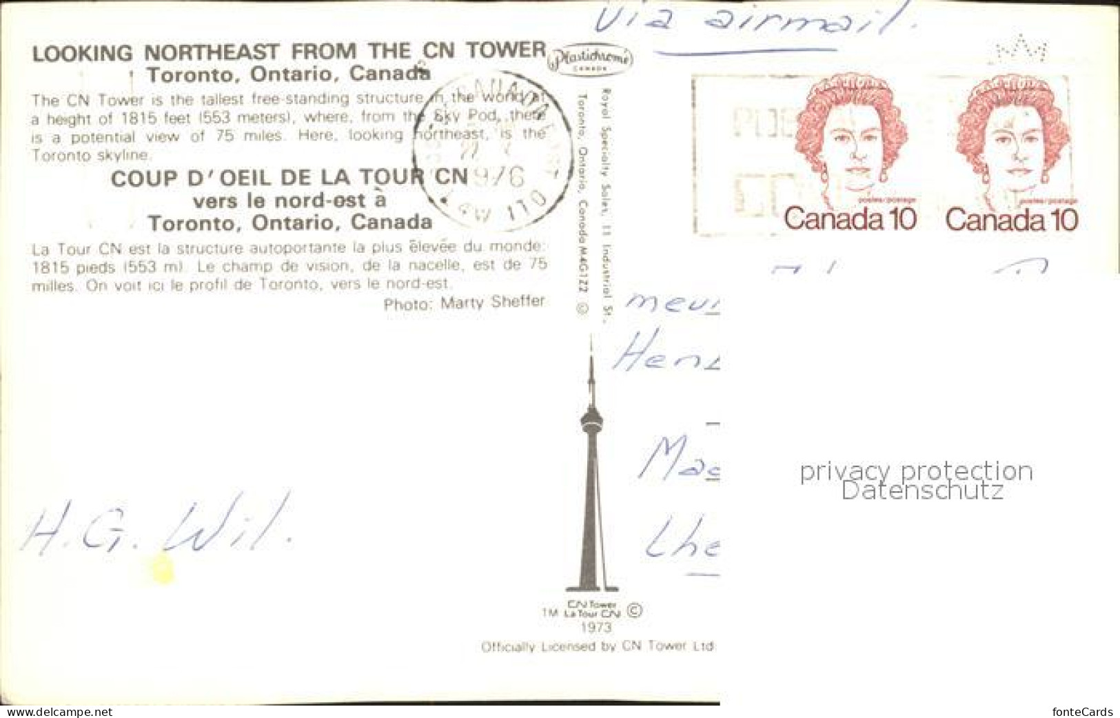 72272902 Toronto Canada CN Tower   - Sin Clasificación