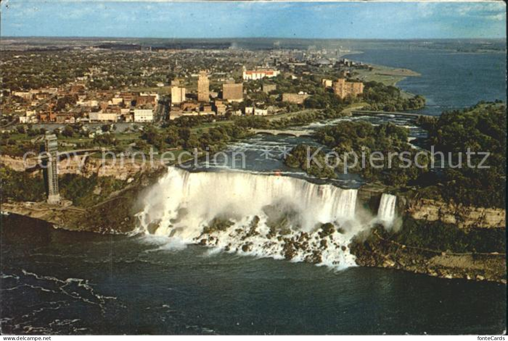 72271908 Ontario Canada Niagara Falls American Falls Niagara River Aerial View K - Unclassified