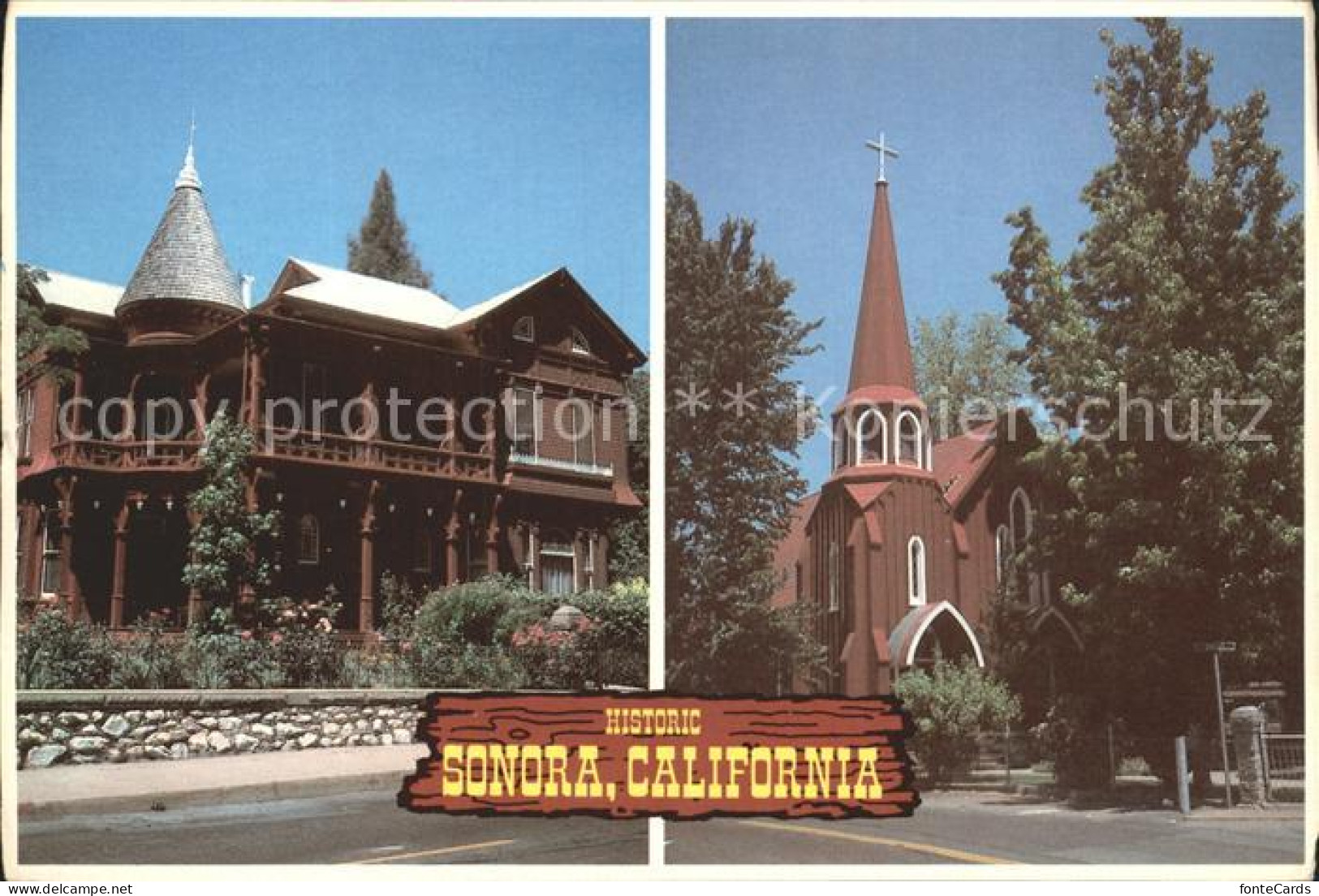 72270724 Sonora_California Historic St James Church Morgan Mansion - Autres & Non Classés