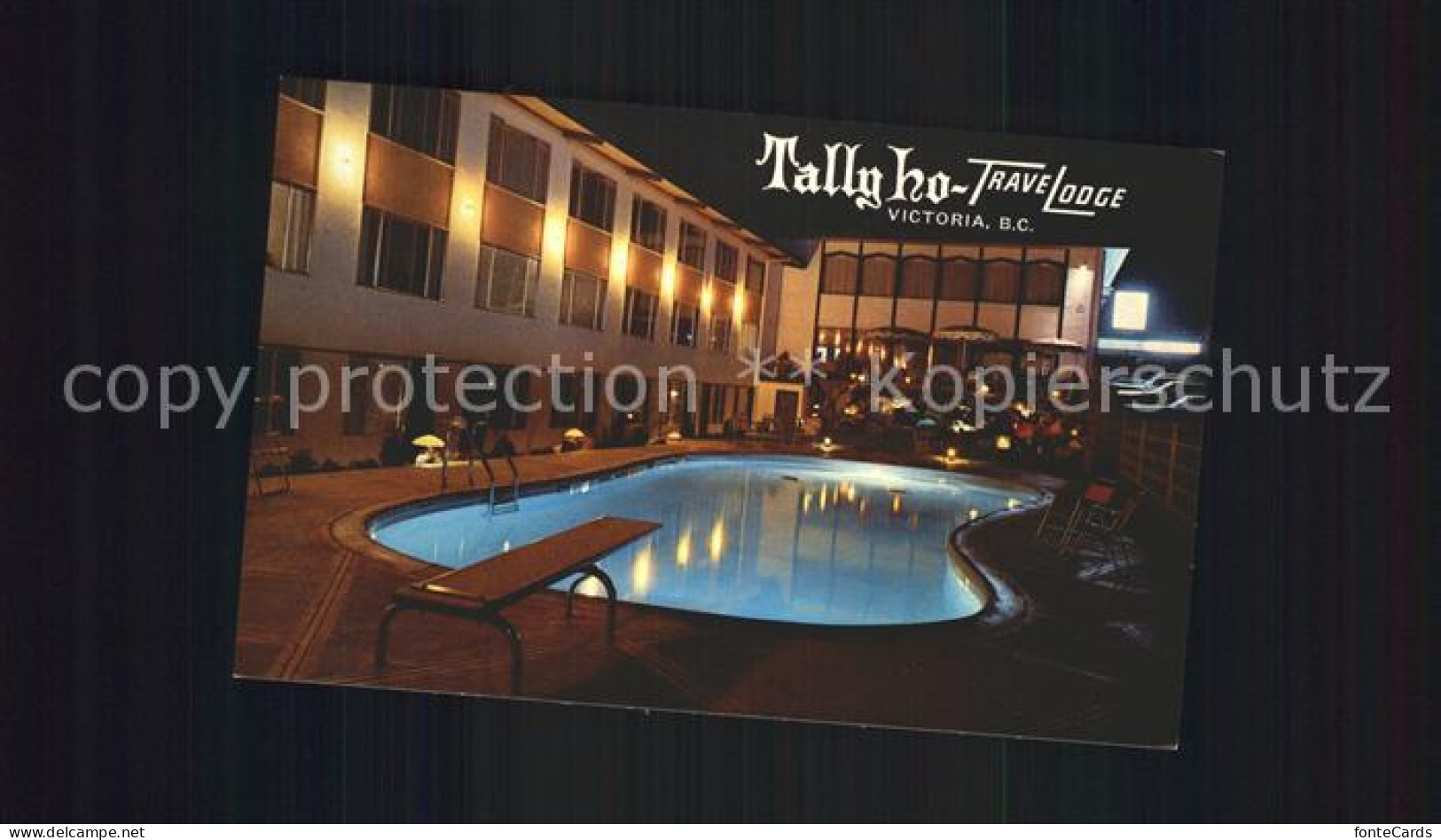 72259290 Victoria British Columbia Tallyho Travel Lodge Swimming Pool At Night V - Sin Clasificación