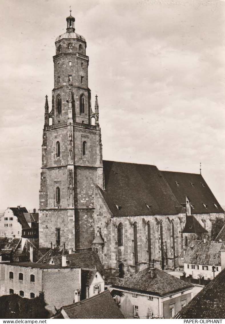 8860 NÖRDLINGEN, Pfarrkirche St. Georgskirche, Verlag Hirsch, Rücks. Kl. Klebereste - Noerdlingen