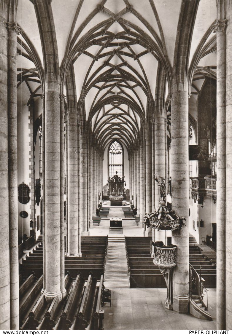 8860 NÖRDLINGEN, Pfarrkirche St. Georgskirche, Innenansicht, Verlag Hirsch, Rücks. Kl. Klebereste - Nördlingen