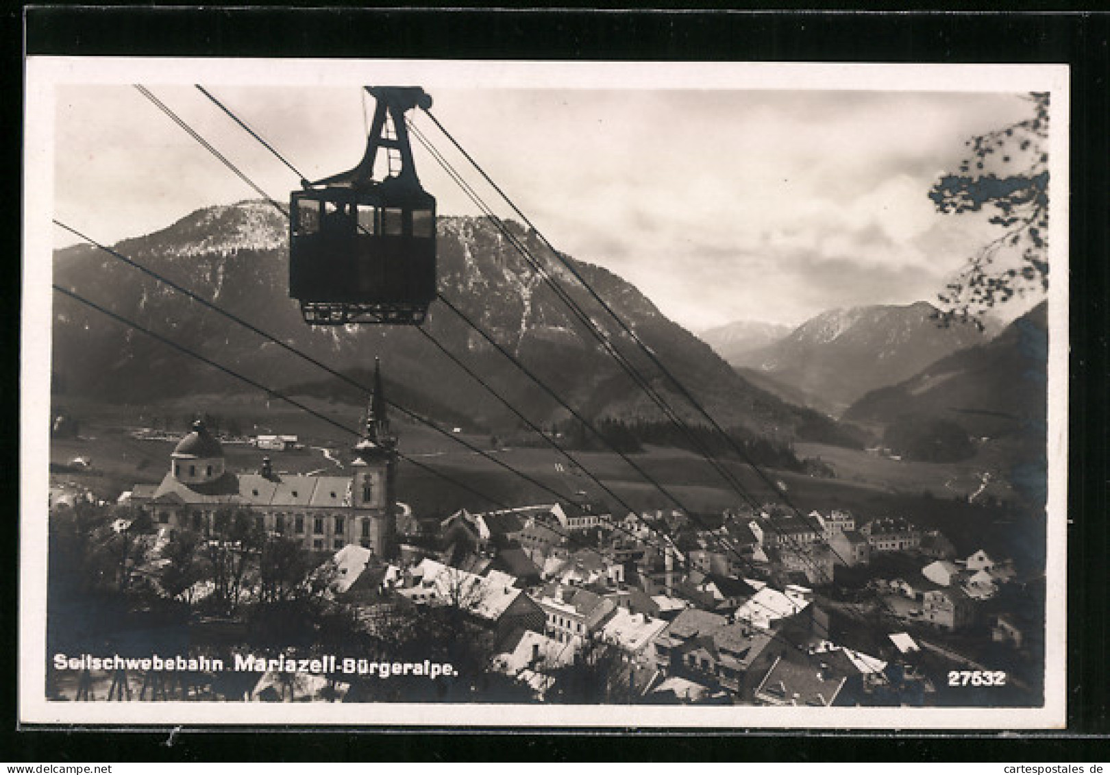 AK Mariazell, Seilbahn über Dem Ort  - Funicular Railway