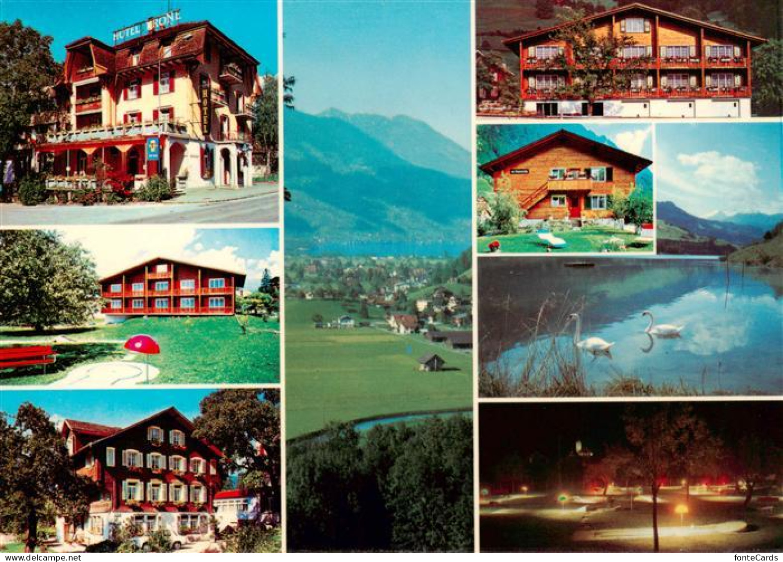 13888552 Giswil Giswyl OW Hotel Krone Mit Den Dazugehoerenden Chalets Und Minigo - Other & Unclassified